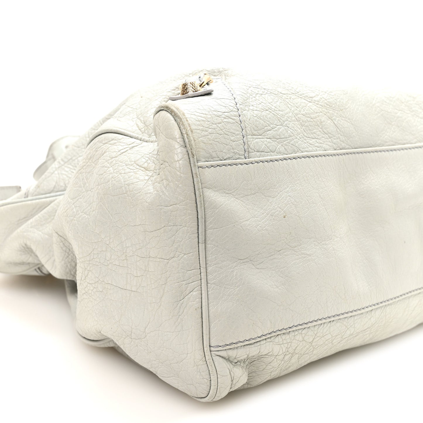 Agneau Giant 12 Gold Hardware Velo Gris Glace