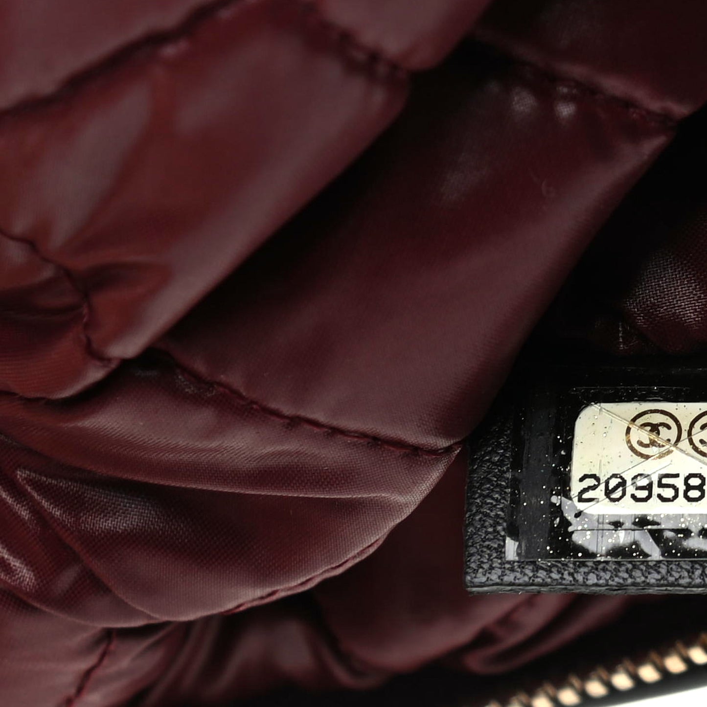 Lambskin Quilted CC Beauty Clutch Black