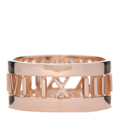 Tiffany 18K Rose Gold Diamond Wide Atlas Open Ring 54 7 3 of 6