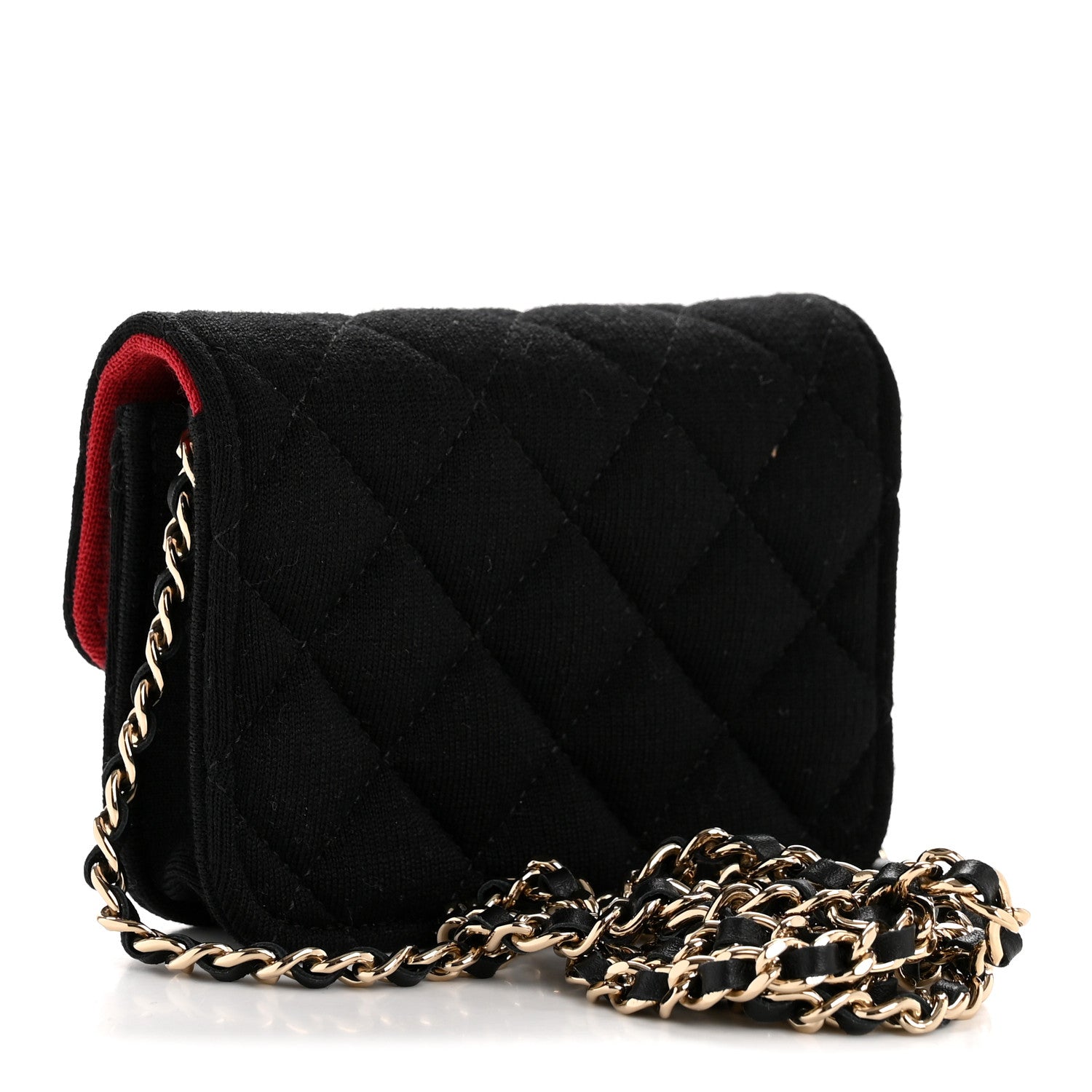 Chanel Jersey Quilted Micro Mini Flap Black 3 of 11