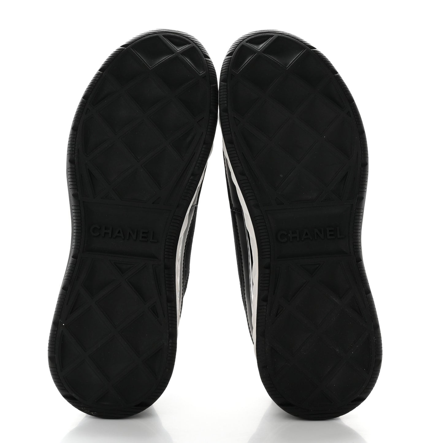 Velvet Calfskin Mixed Fibers CC Sneakers 38 Black