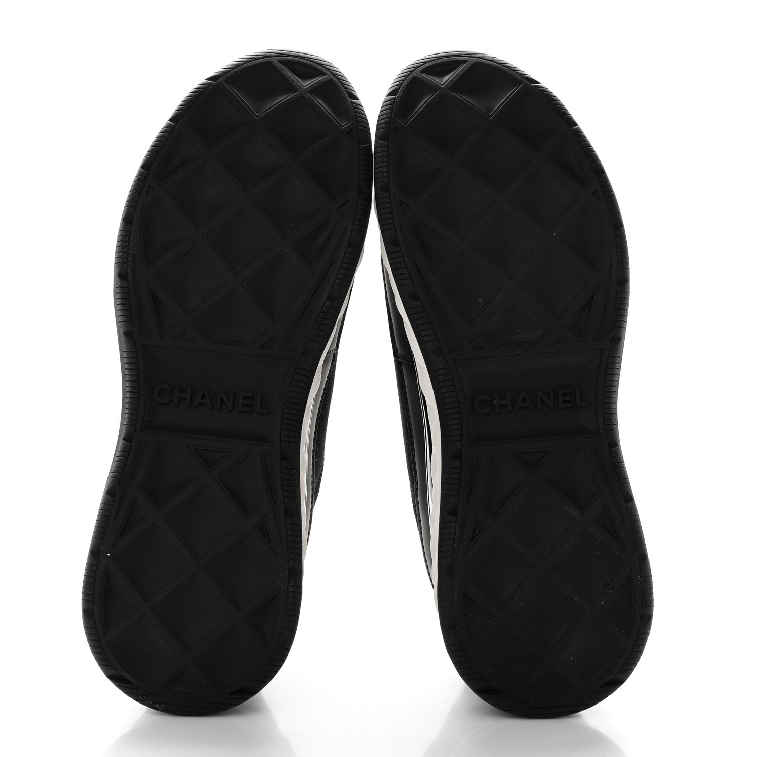 Chanel Velvet Calfskin Mixed Fibers CC Sneakers 38 Black 5 of 13
