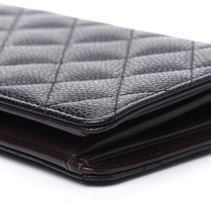 Chanel Caviar Quilted Yen Wallet Black 13 of 19
