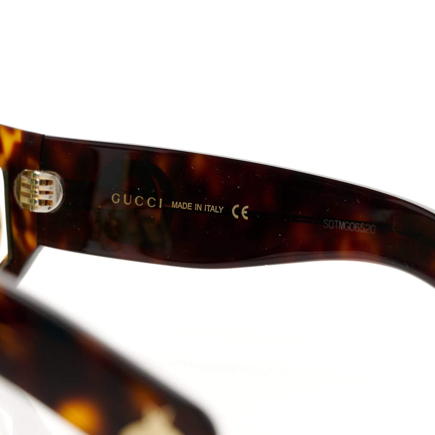 Oval Sunglasses GG0233S Tortoiseshell Avana Green