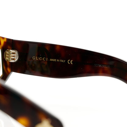 Gucci Oval Sunglasses GG0233S Tortoiseshell Avana Green 6 of 8