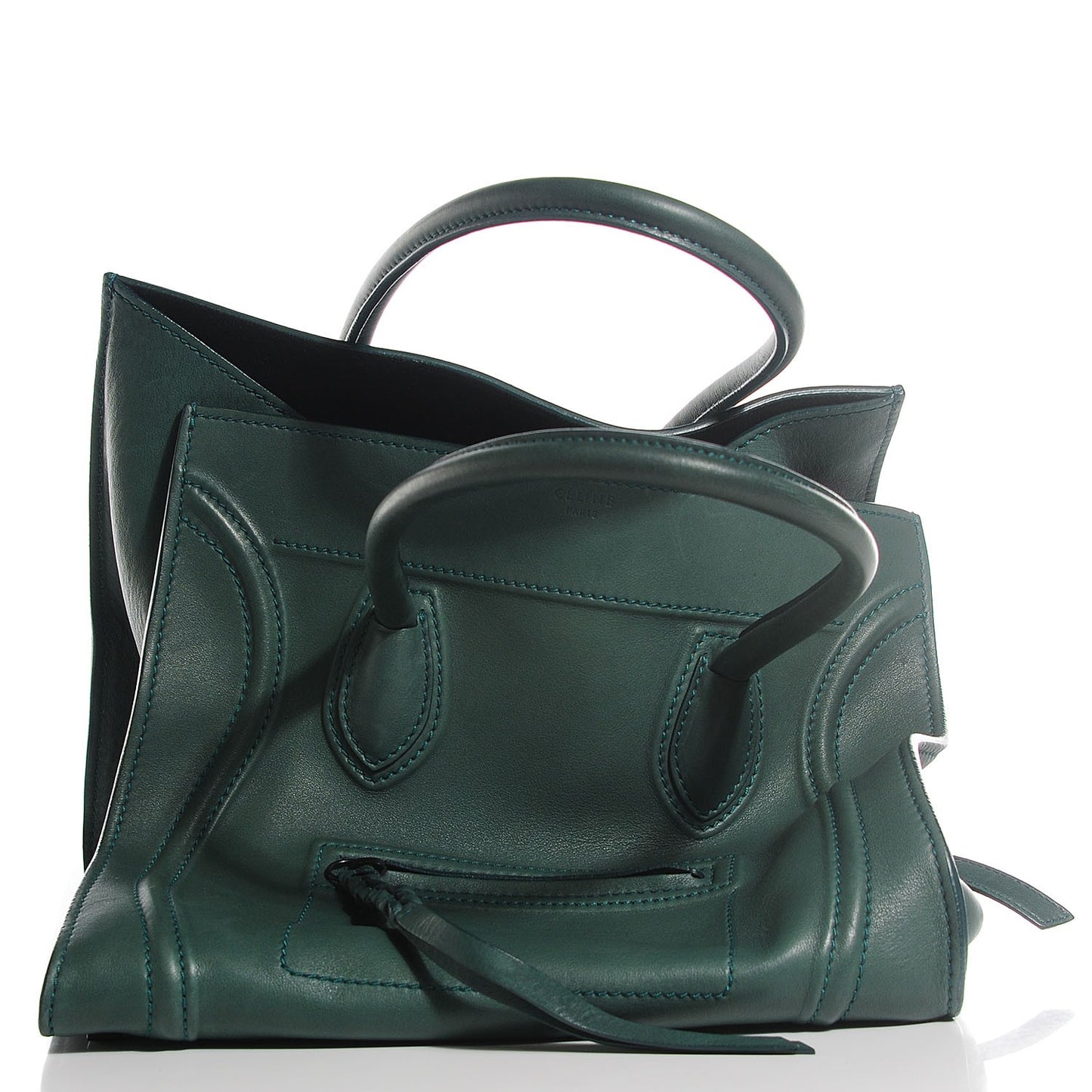 Calfskin Medium Phantom Luggage Emerald Green