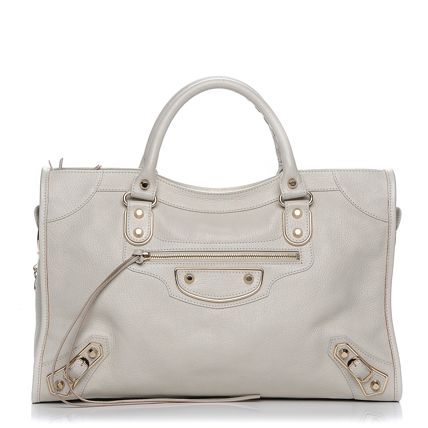 Balenciaga Chevre Gold Metallic Edge Hardware City Cream 1 of 14