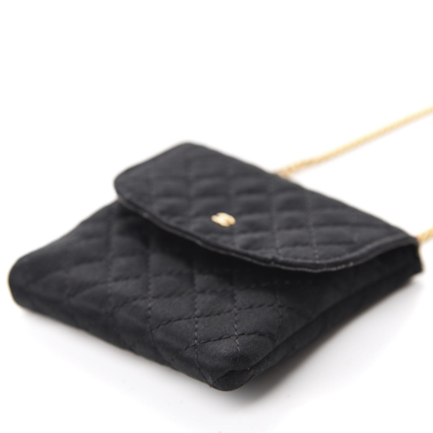 Grosgrain Quilted Micro Flap Bag Black