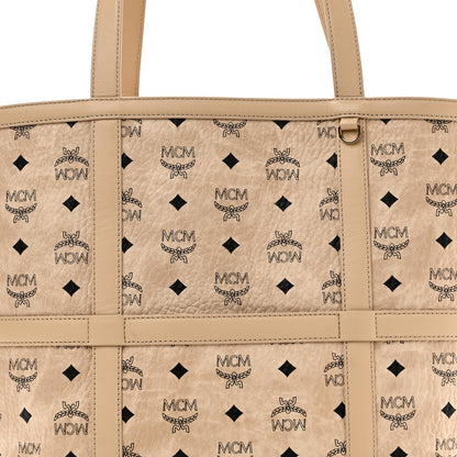 MCM Visetos Nappa Medium Aren Tote Beige 7 of 9