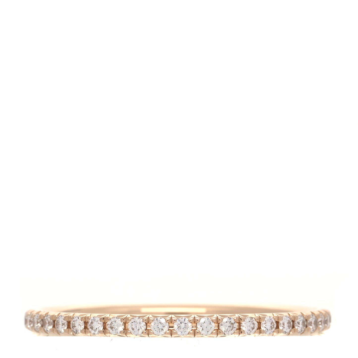 18K Rose Gold Diamond Metro Band Ring 52 6