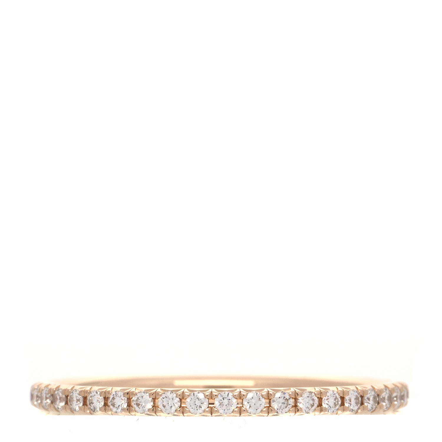 Tiffany 18K Rose Gold Diamond Metro Band Ring 52 6 3 of 5