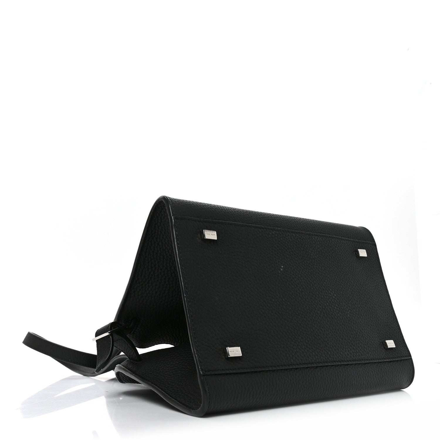 The Row Grained Calfskin Soft Margaux 10 Bag Black 4 of 9