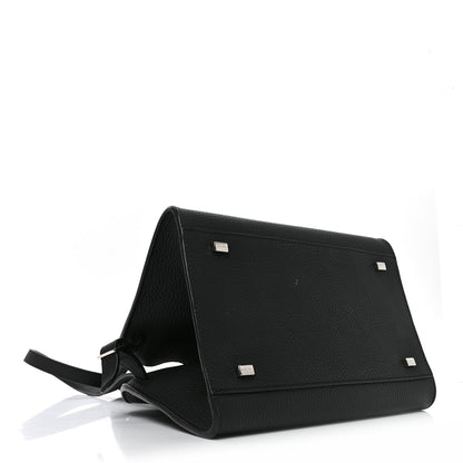 The Row Grained Calfskin Soft Margaux 10 Bag Black 4 of 9