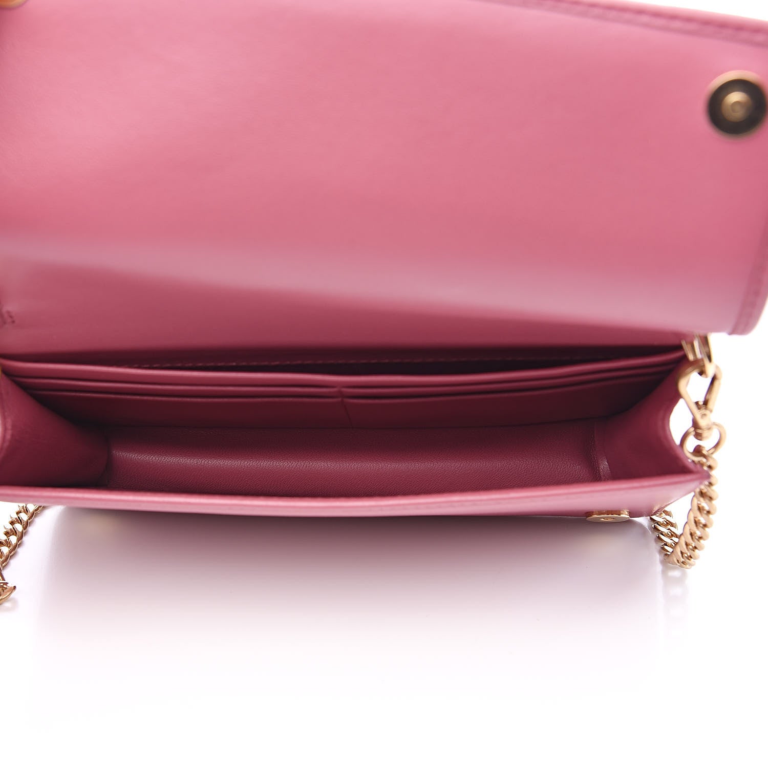 Miu Miu Nappa Velvet Matelasse Wallet On Chain Bruyere 5 of 9