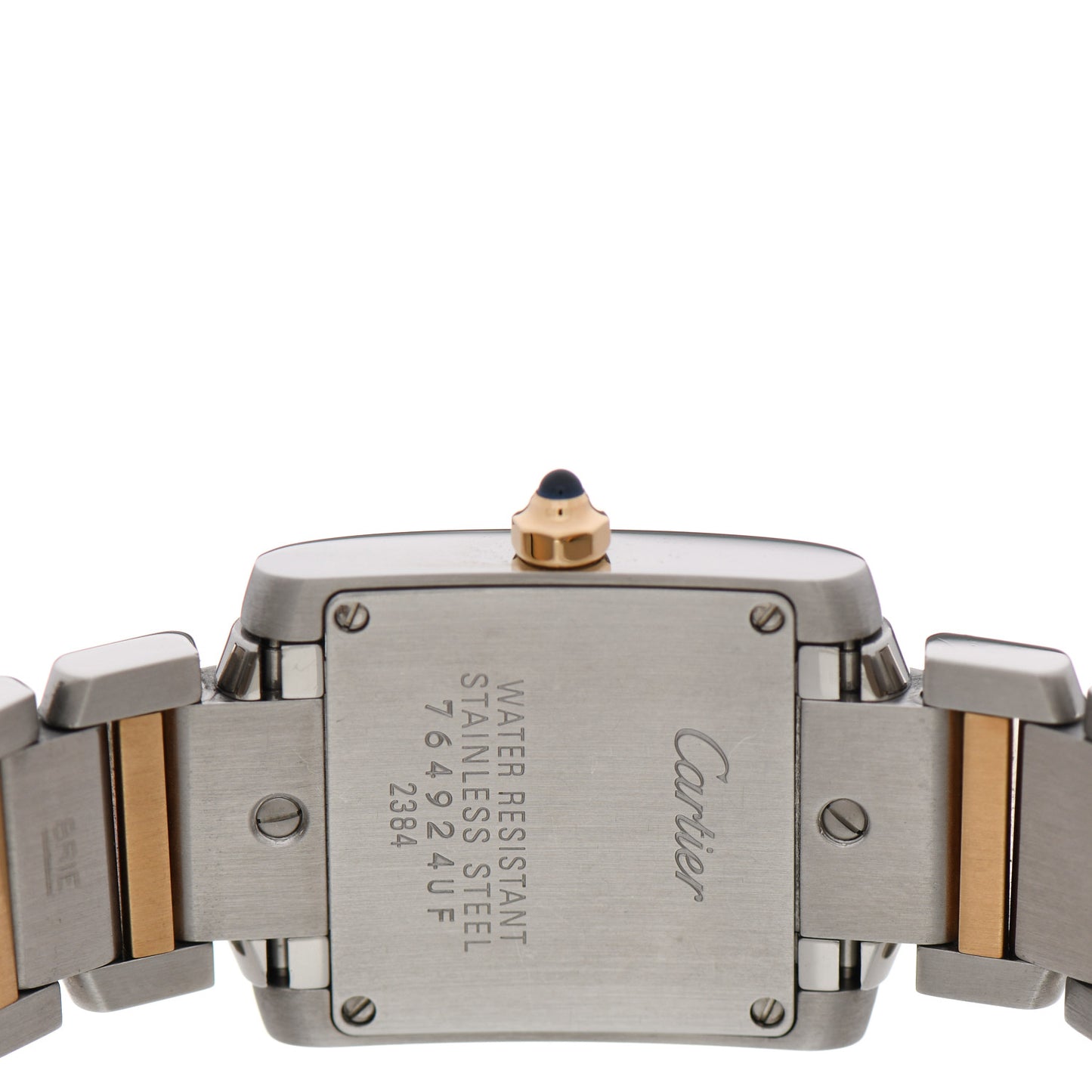 Stainless Steel 18K Yellow Gold 20mm Tank Francaise Quartz Watch