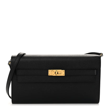 Hermes Epsom Kelly Wallet To Go Black 1 of 10