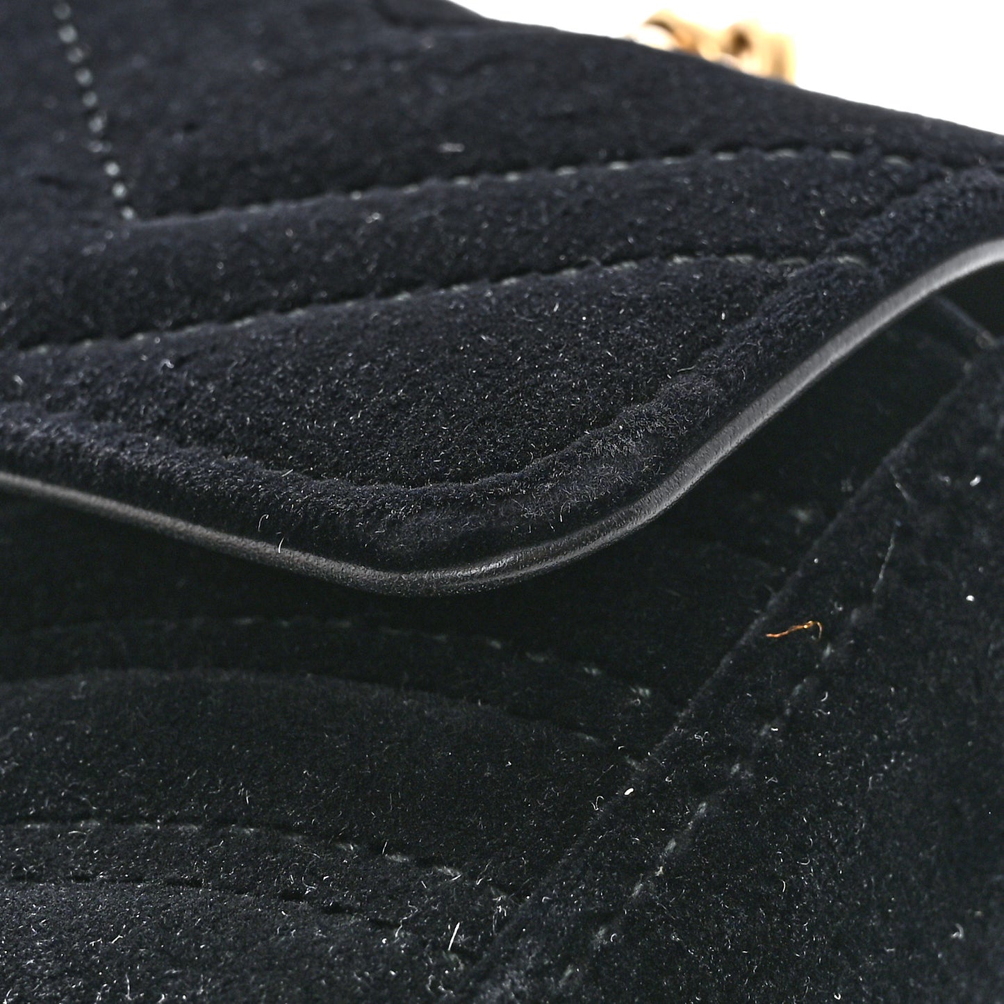 Velvet Matelasse Mini GG Marmont Shoulder Bag Black