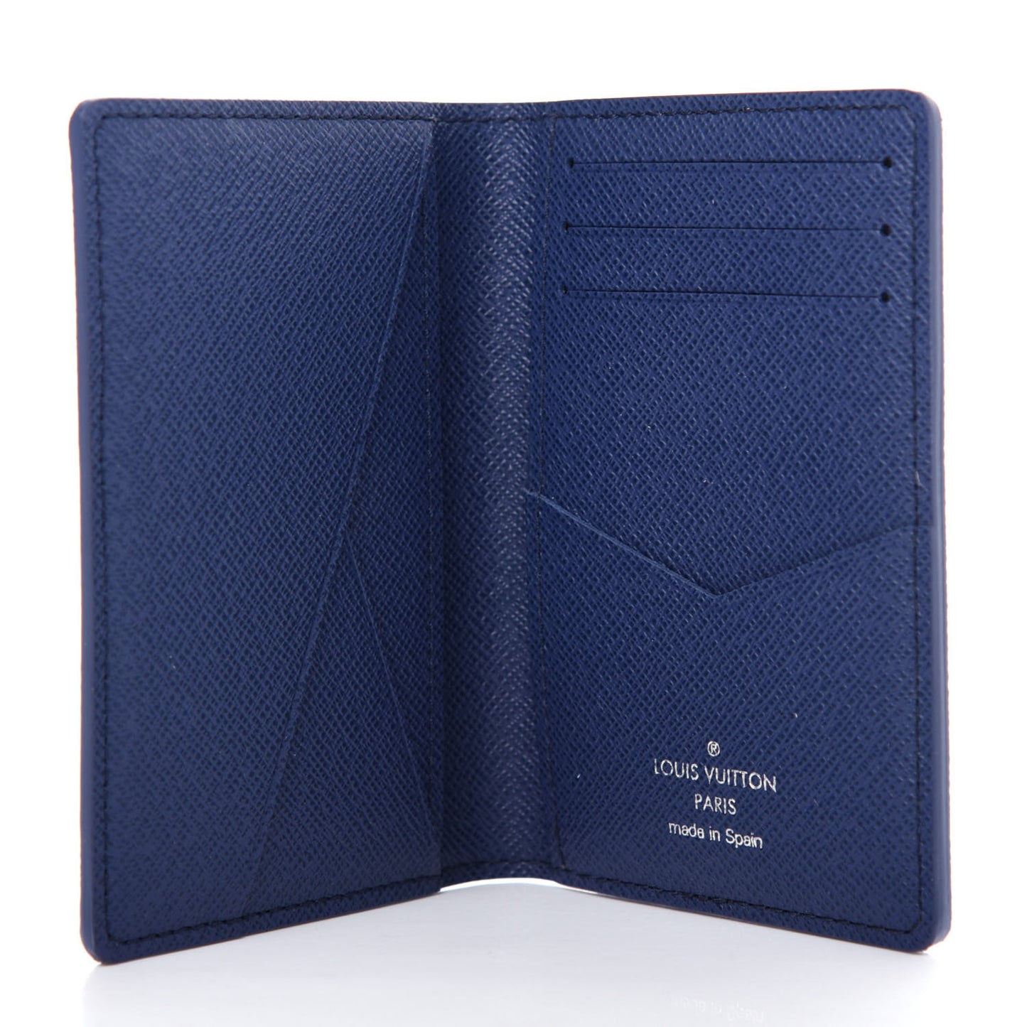 Monogram Watercolor Pocket Organizer Blue