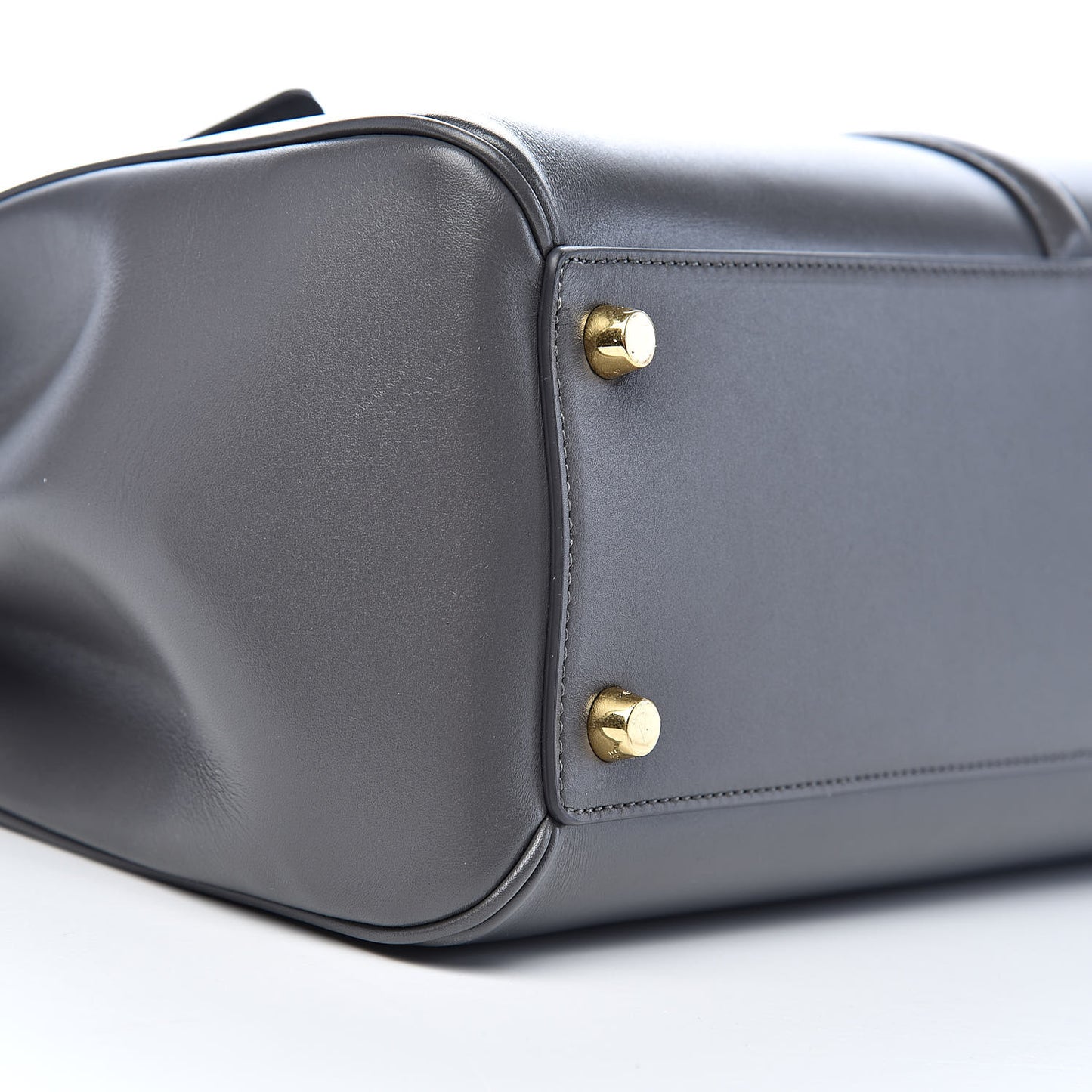 Satinated Calfskin Medium 16 Top Handle Bag Grey