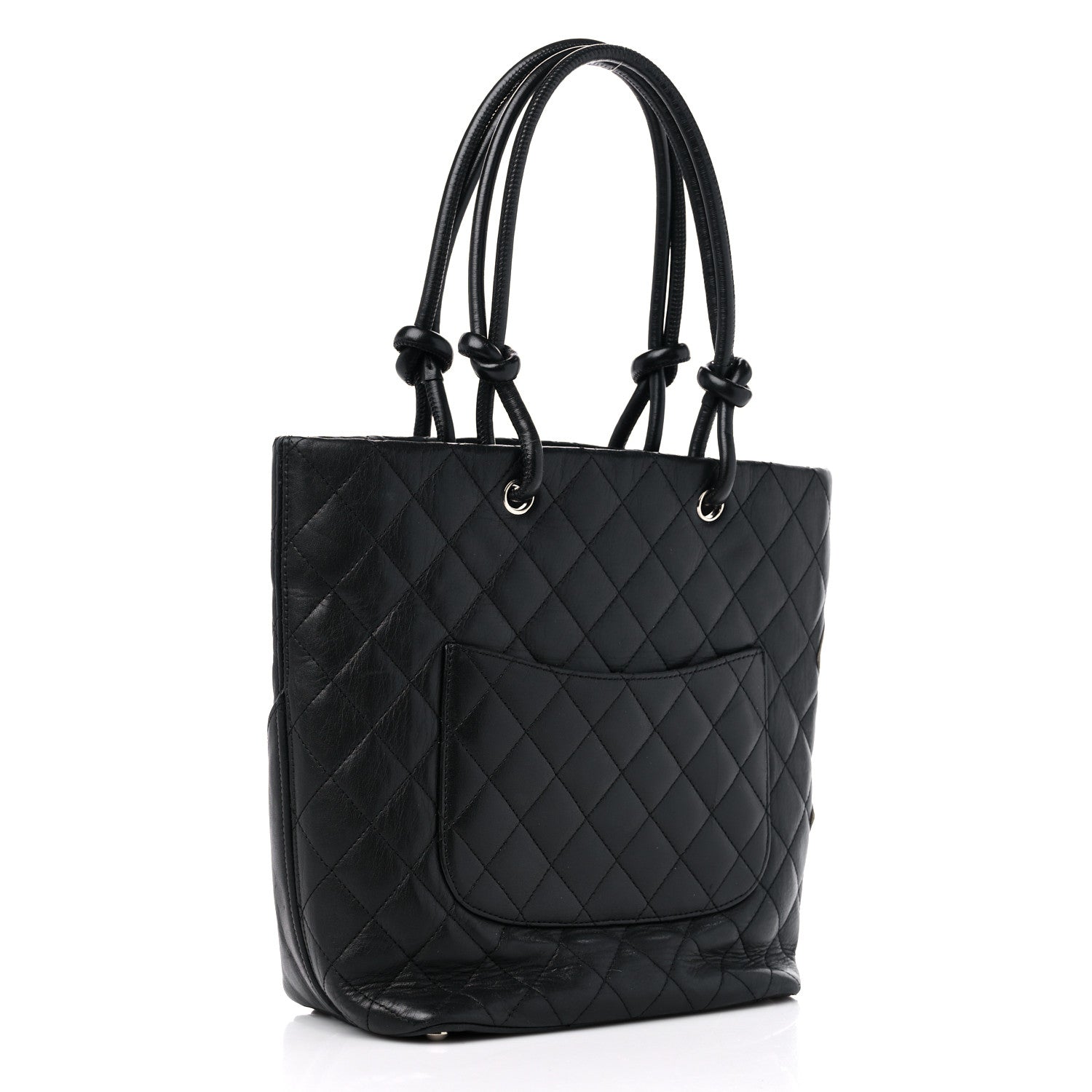 Chanel Calfskin Quilted Medium Cambon Tote Black White 3 of 13