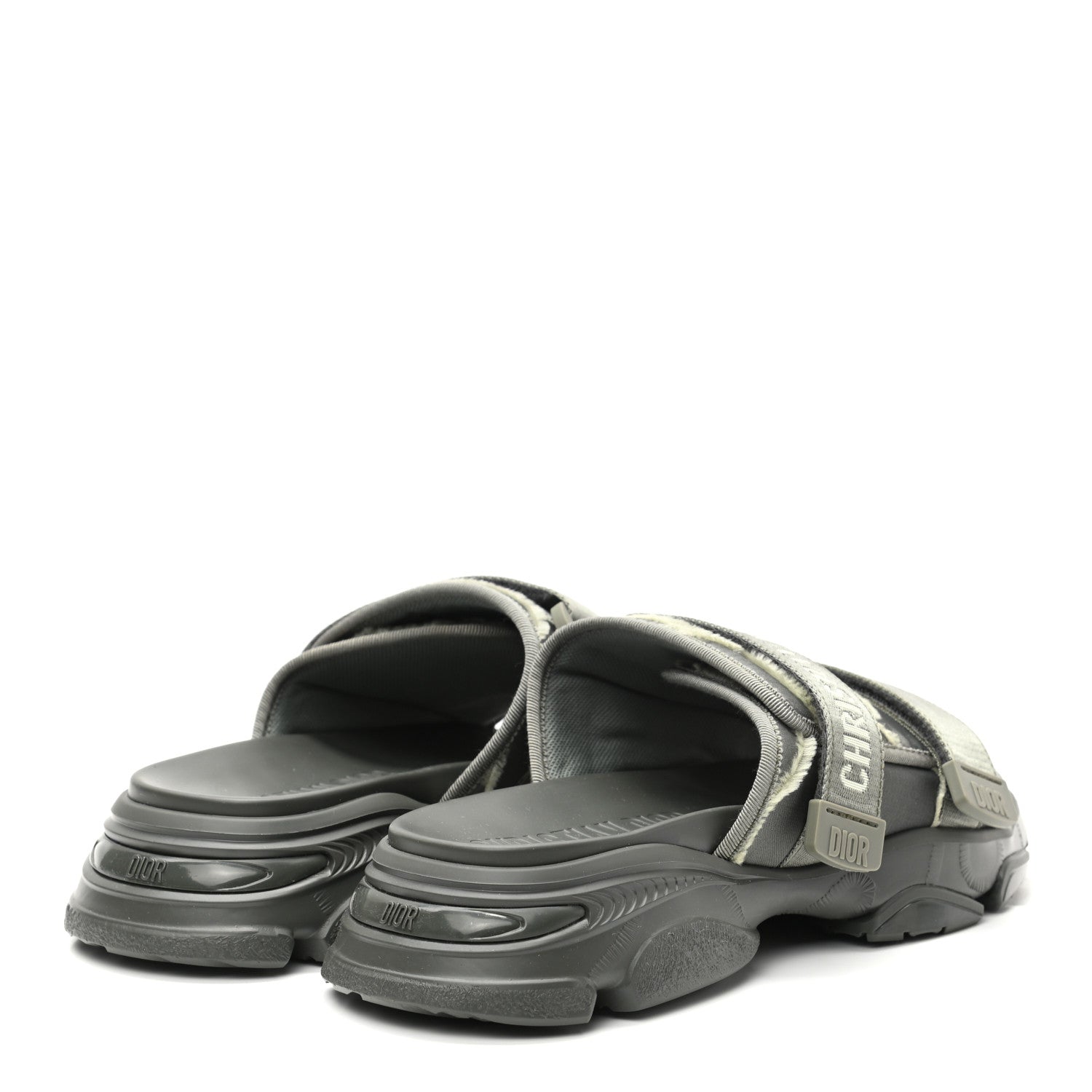 Christian Dior Technical Fabric D-Wander Slide Sandals 41 Kaki 4 of 8