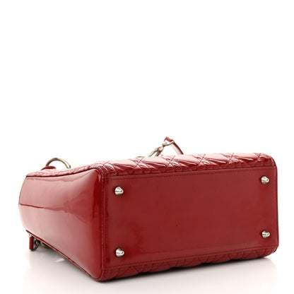 Christian Dior Patent Cannage Medium Lady Dior Red 4 of 16