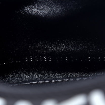Balenciaga Smooth Calfskin Graffiti Hourglass Top Handle Bag XS Black White 7 of 11