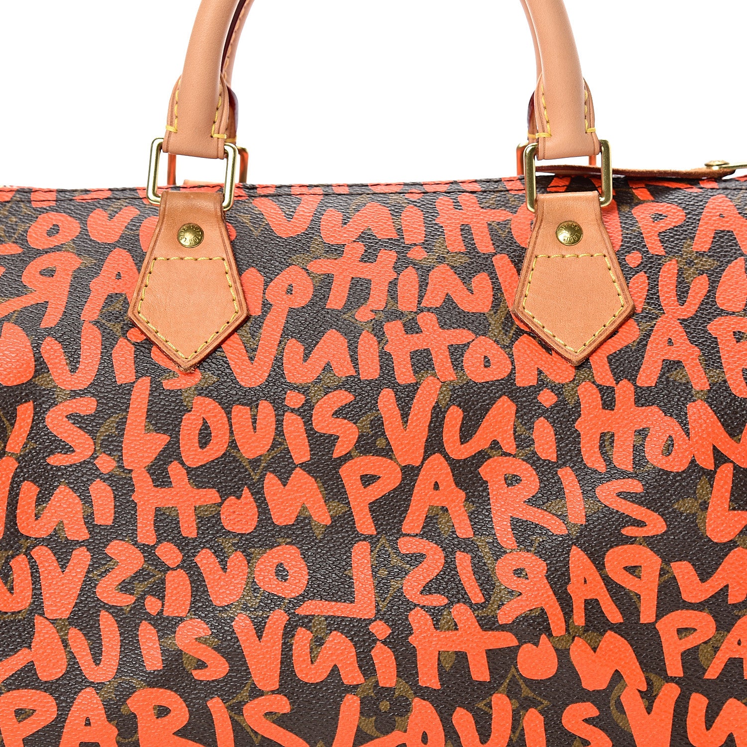 Louis Vuitton Monogram Graffiti Speedy 30 Orange 7 of 13