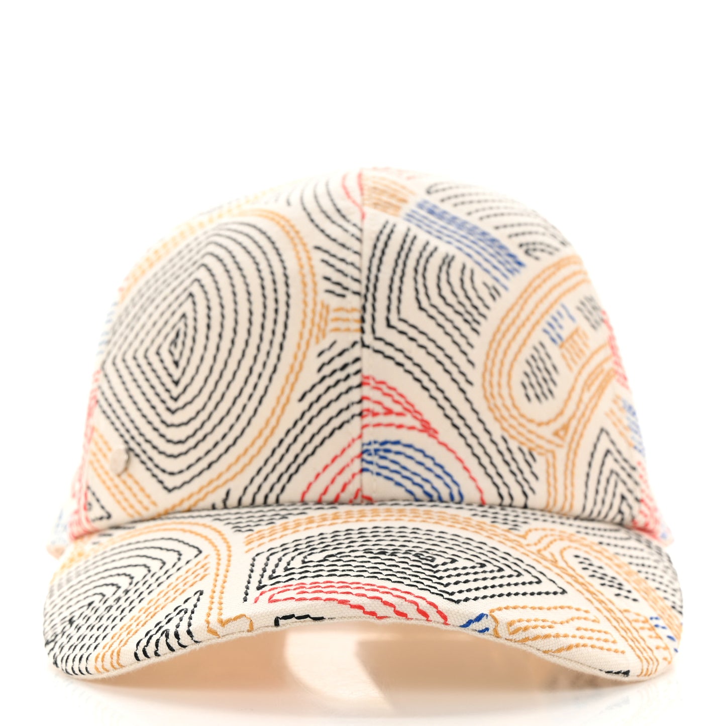 Cotton Eperon D'Or Embroidered Tess Cap 57 Blanc Casse