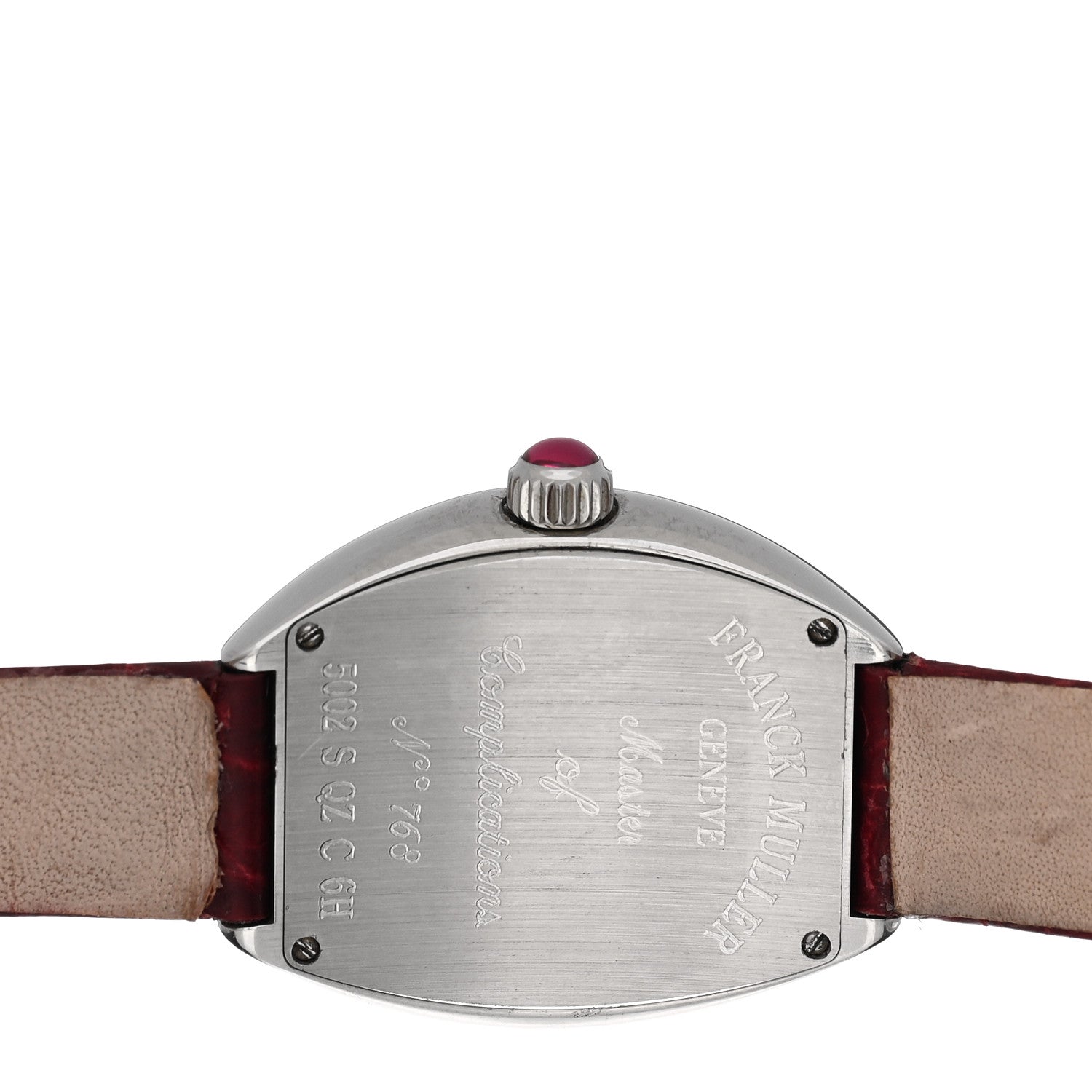 Franck Muller Stainless Steel Alligator 26mm Heart Quartz Watch Red 5002SQZC6H 4 of 4
