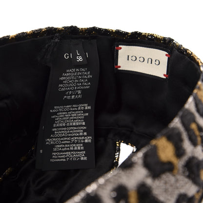 Gucci Metallic Leonte Turban L 58 Black Gold 6 of 8