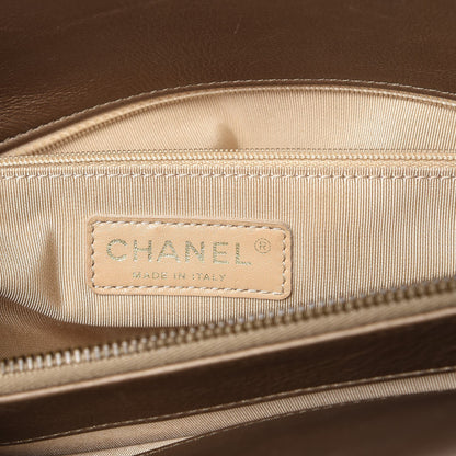 Chanel Metallic Calfskin Quilted Large CC Crown Tote Gold 6 of 14