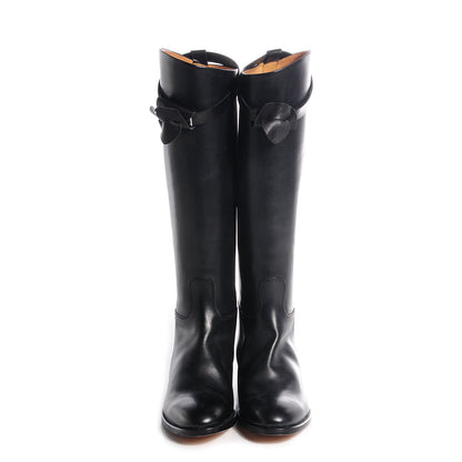 Hermes Box Calfskin Equestrian Jumping Boots 40.5 Black 7 of 13