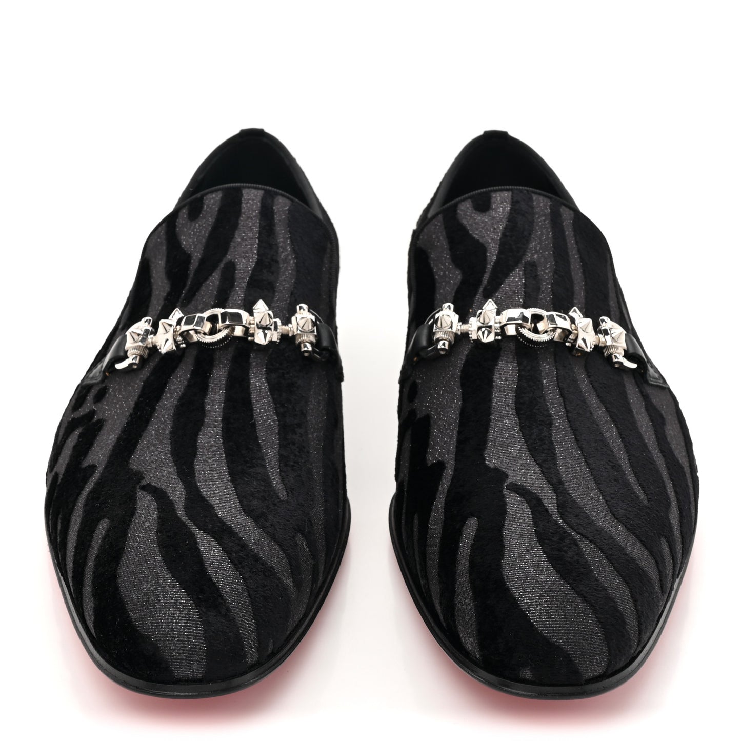 Velvet Quagga Mens Equiswing Flat Loafers 44.5 Black