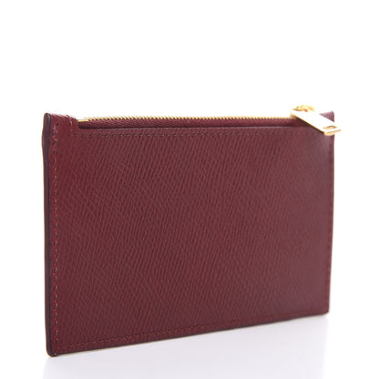 Celine Grained Calfskin Zipped Card Holder Light Burgundy 3 of 7