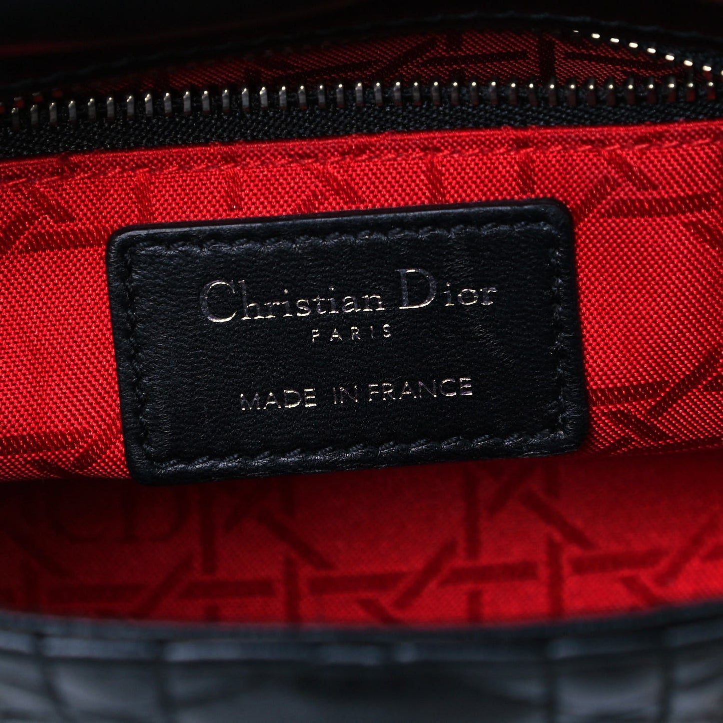 Lambskin Cannage Mini Lady Dior Black