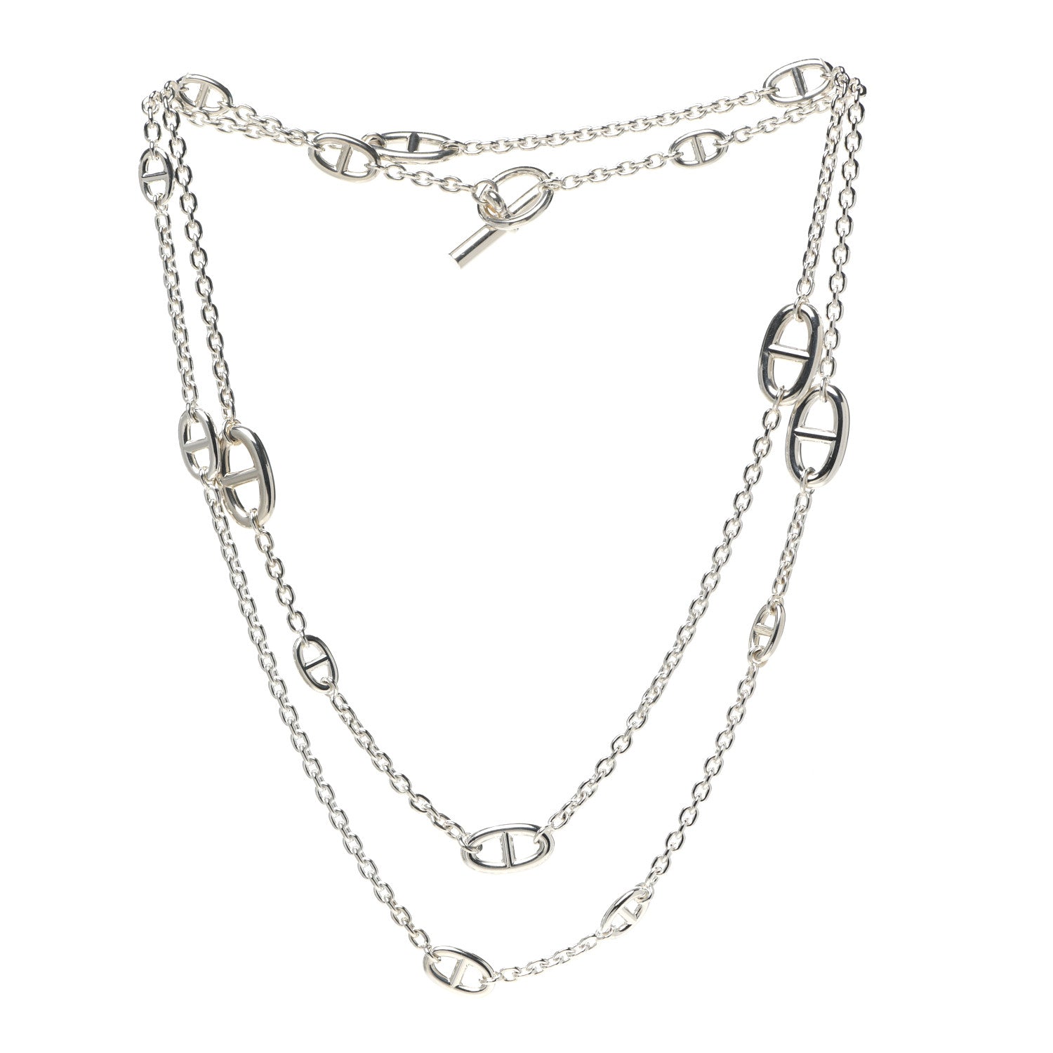 Hermes Sterling Silver Farandole Necklace 120 3 of 5