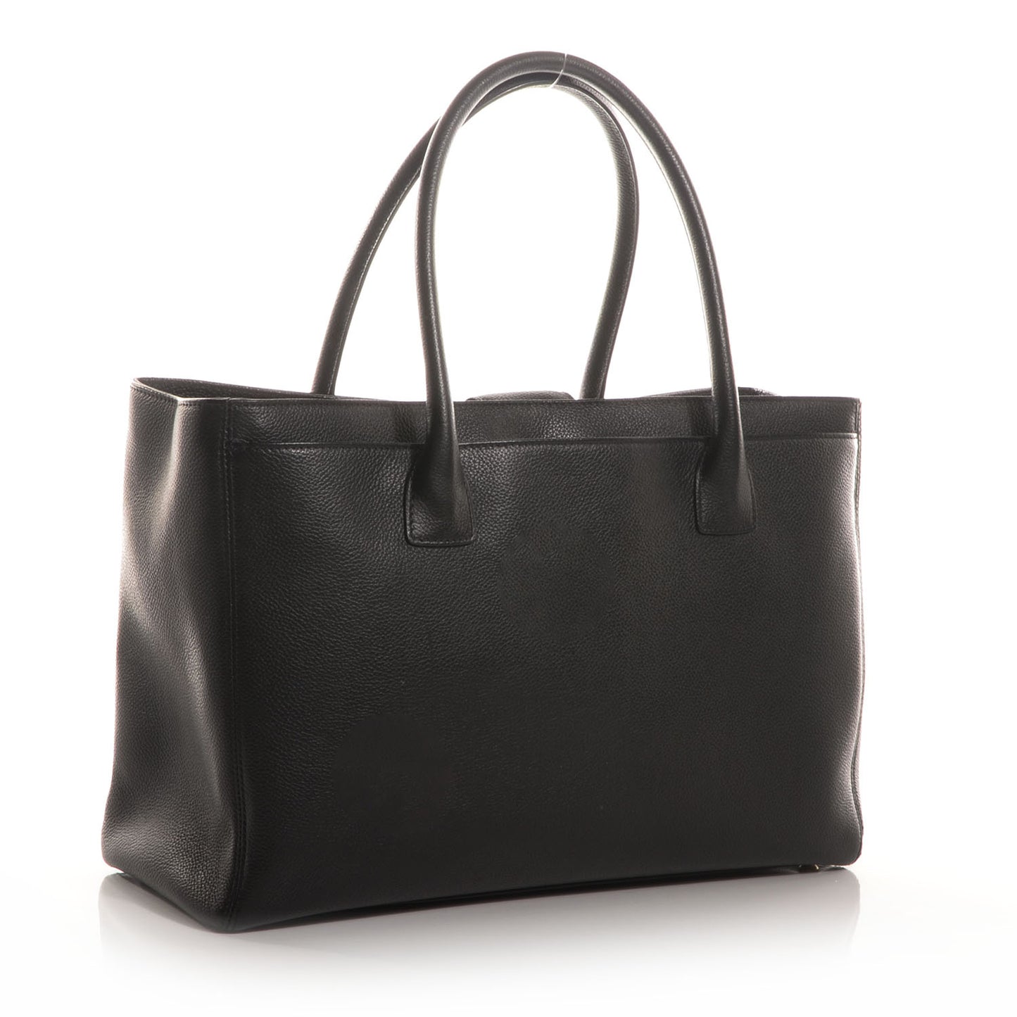 Calfskin Cerf Shopper Tote Black