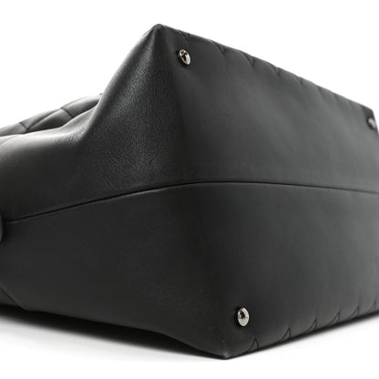 Chanel Calfskin Quilted Feather Weight Bowling Bag Black 9 of 10