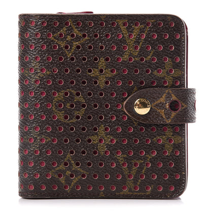 Louis Vuitton Monogram Perforated Compact Zipped Wallet Fuchsia 1 of 6