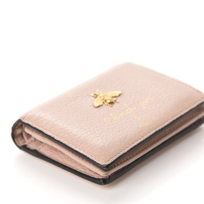 Gucci Cellarius Calfskin Blind for Love Animalier Card Case Perfect Pink 6 of 9