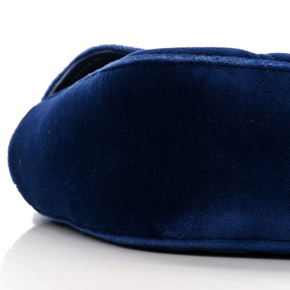 Gucci Velvet Matelasse Mini GG Marmont Shoulder Bag Cobalt Blue 9 of 10