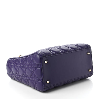 Christian Dior Lambskin Cannage Medium Lady Dior Purple 4 of 10
