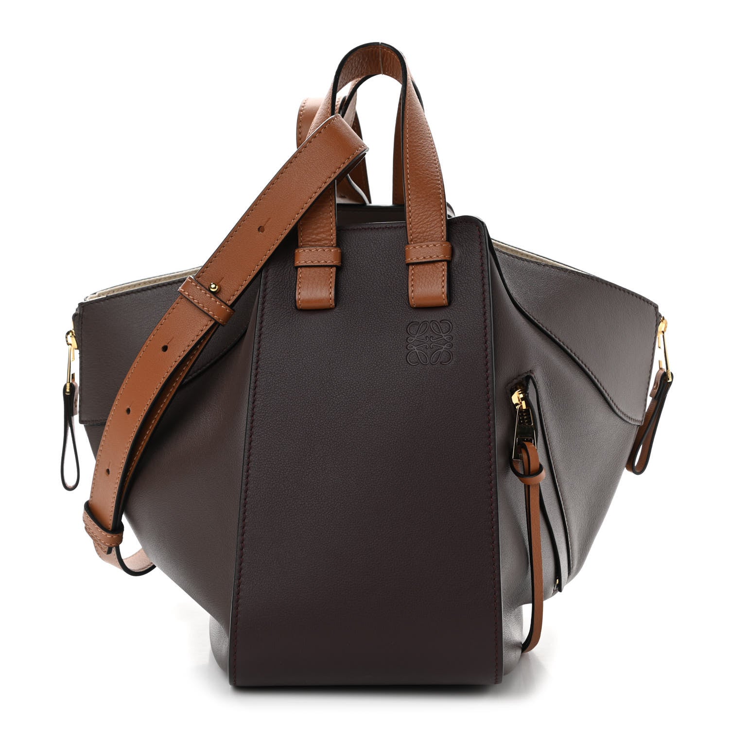 Loewe Calfskin Small Hammock Shoulder Bag Oxblood Tan 1 of 12