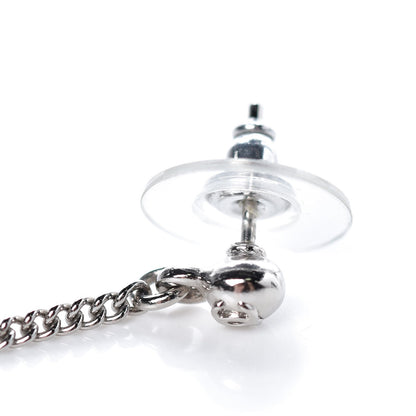 Chanel Baguette Crystal CC Drop Earrings Silver 3 of 4