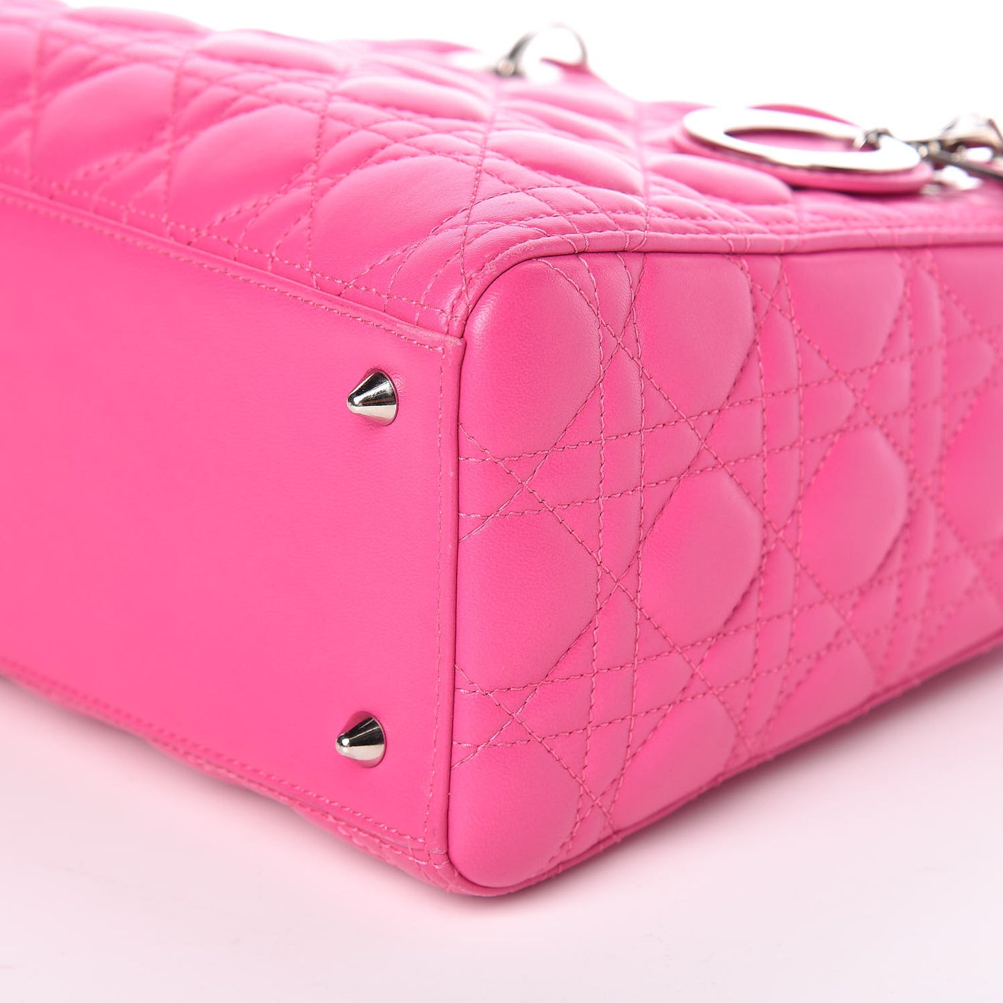 Lambskin Cannage Medium Lady Dior Pink