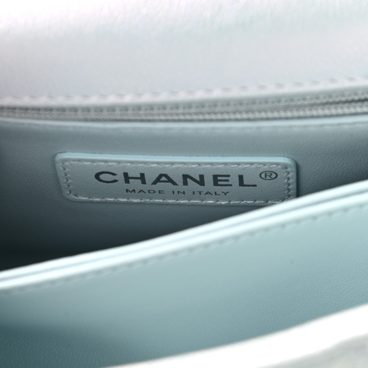 Chanel Iridescent Caviar Quilted Mini Coco Handle Flap Light Blue 6 of 11