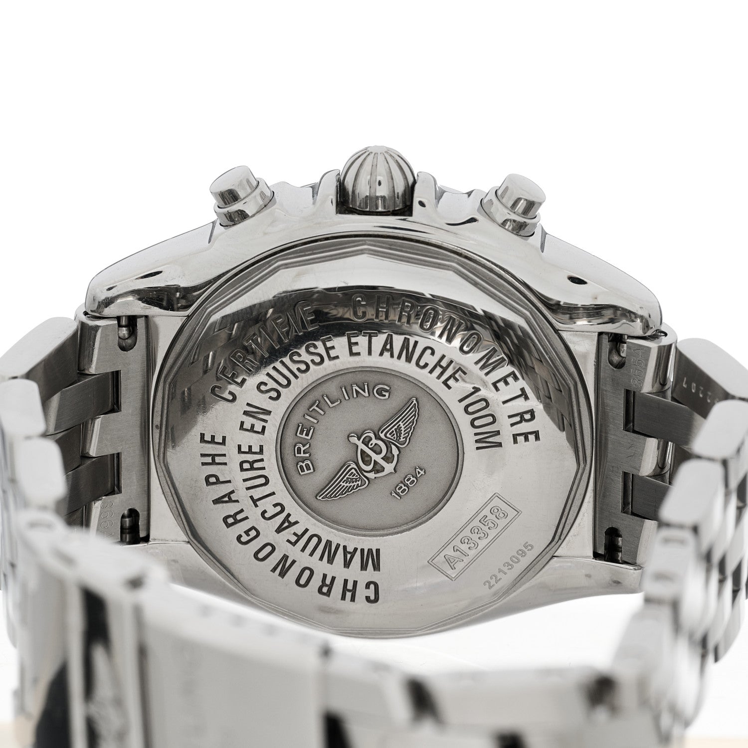 Breitling Stainless Steel 39mm Chrono Cockpit Automatic Watch Tiffany Blue A13358 4 of 4
