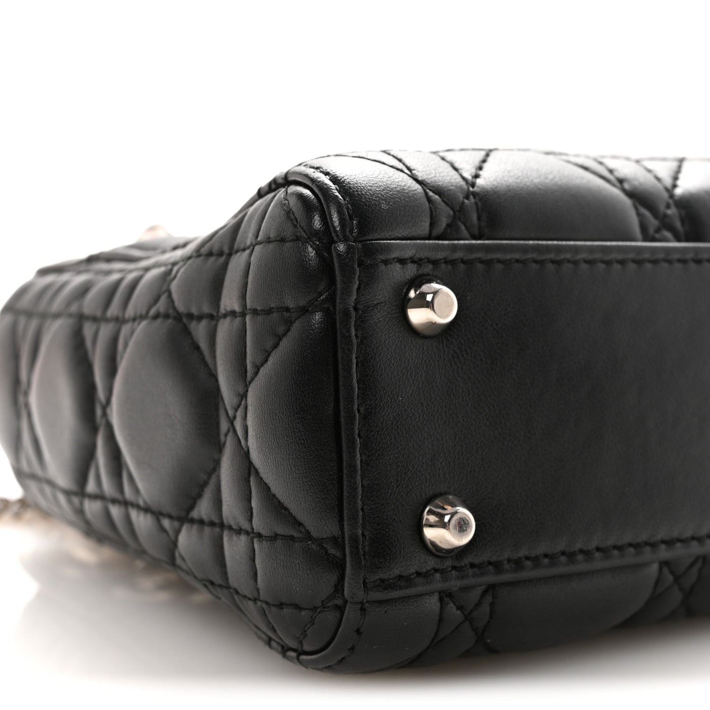 Lambskin Cannage Mini Lady Dior Black