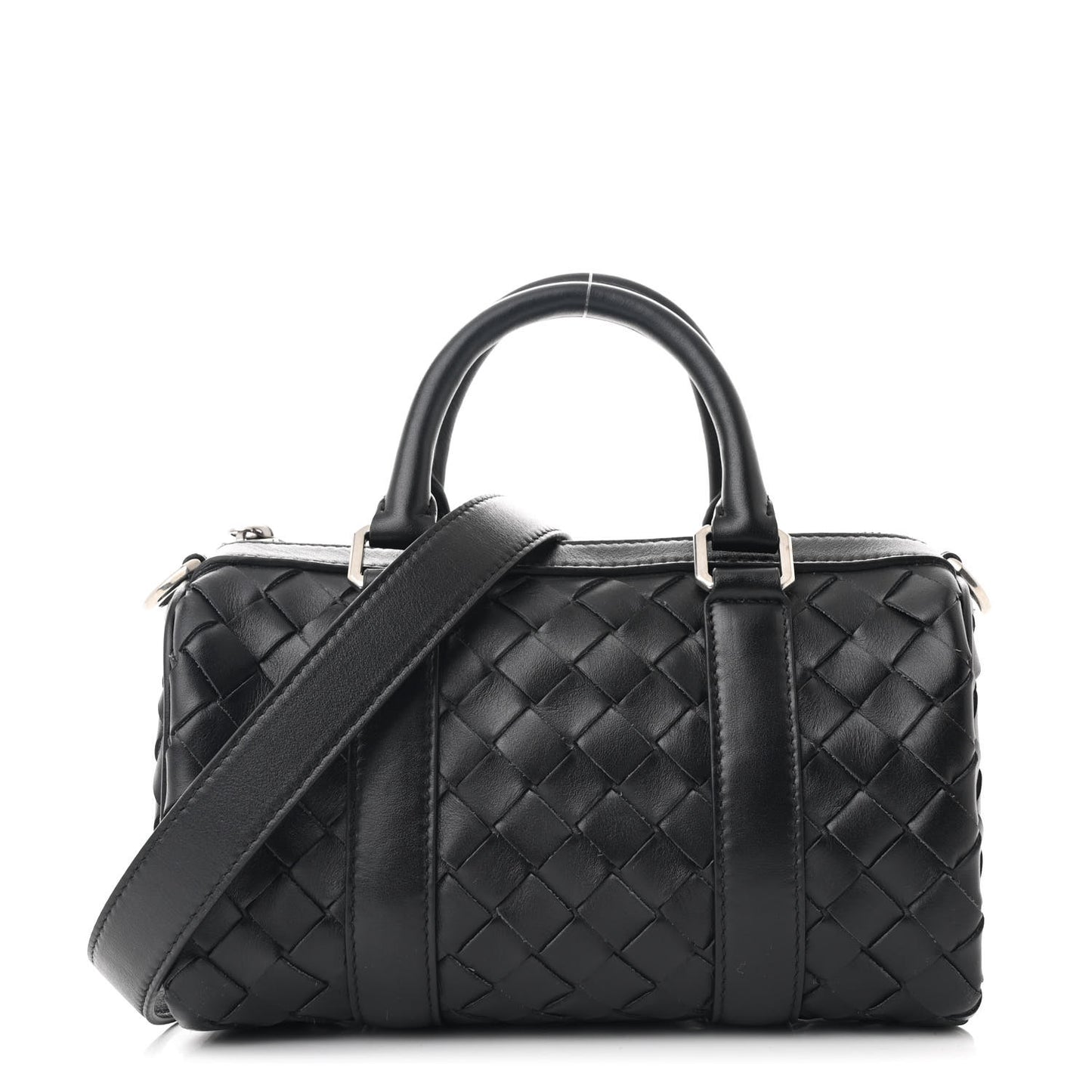 Nappa Intrecciato Mini Duffle Bag Black